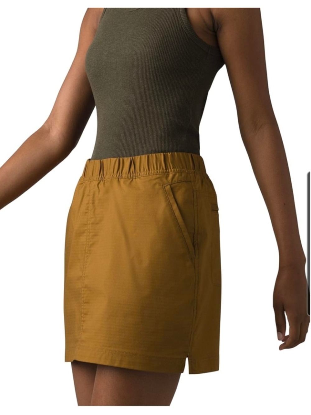 prAna Alana Skort in Embark Brown / Antique Bronze - Size 10